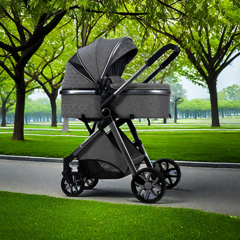 Luxury Dark Grey Baby Stroller Pram