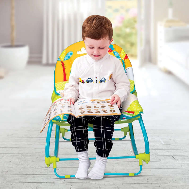 Baby Rocker and Bouncer Chair with Soothing Vibrations Multi-Position - Green