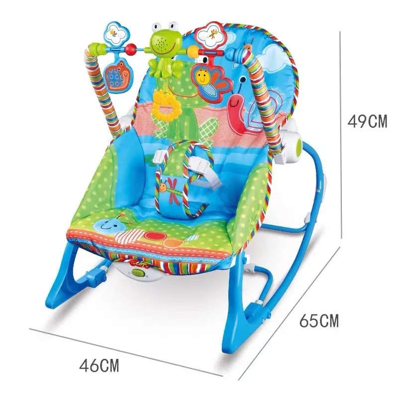 Baby Rocker and Bouncer Chair with Soothing Vibrations Multi-Position - Green