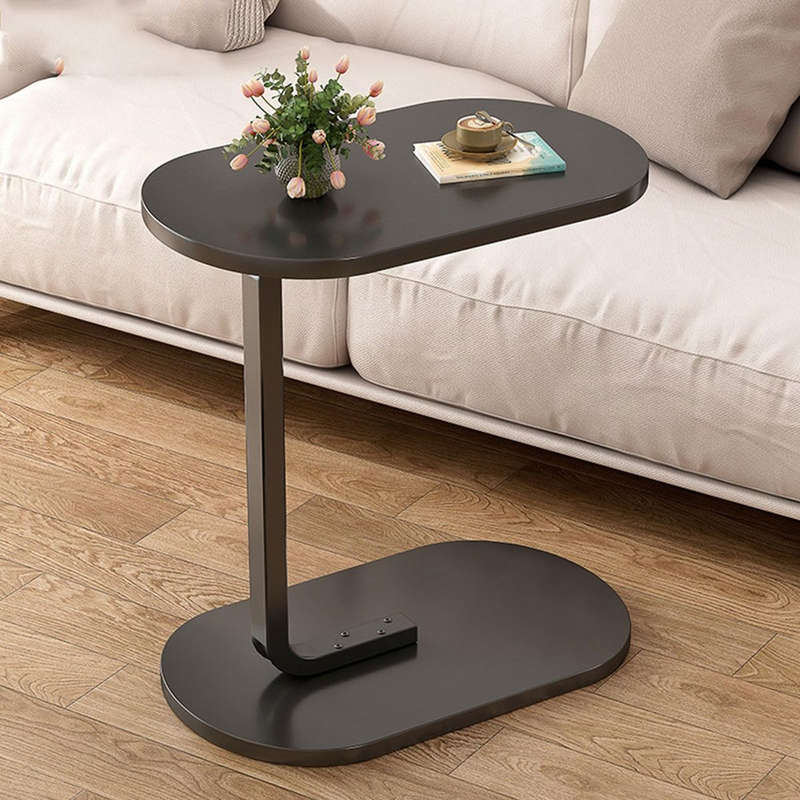 C-Shaped Oval Side Table With Metal Frame JG 20375226
