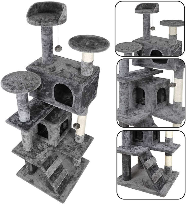 135cm Large Cat Tree Stand Kitten Play House