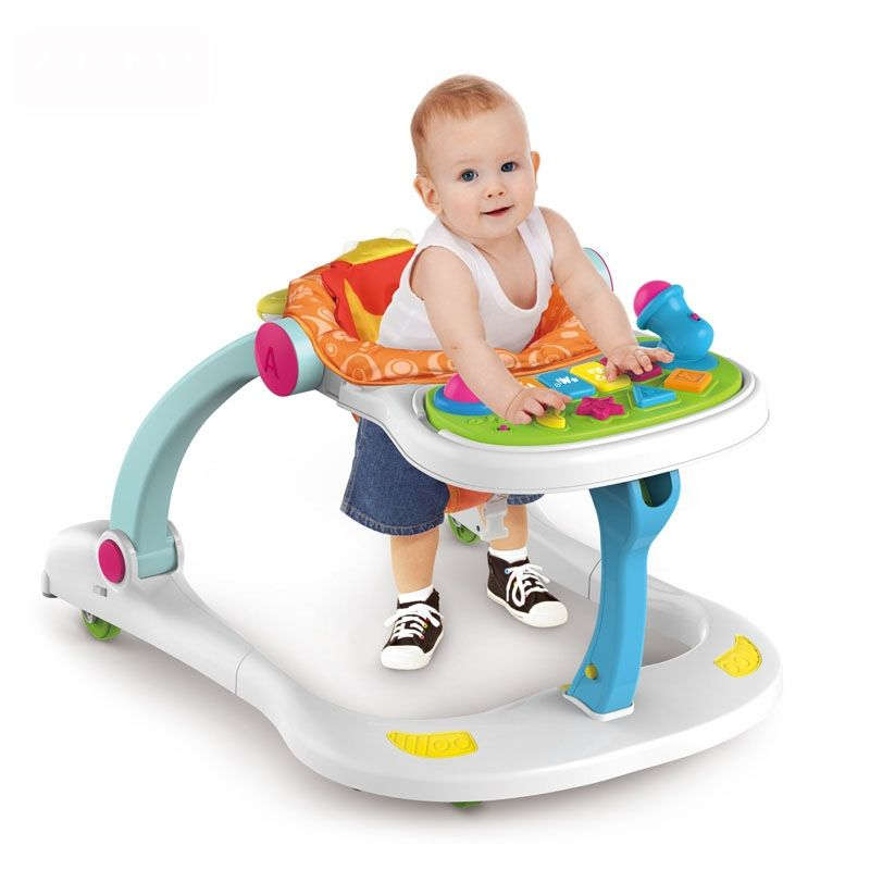 4-In-1 Multi-Functional Baby Push Walker with Music Entertainment
