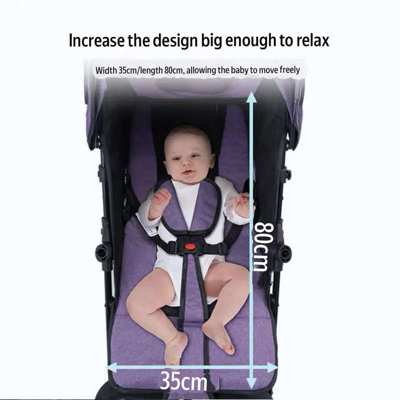 Deluxe folding stroller lightweight-blue