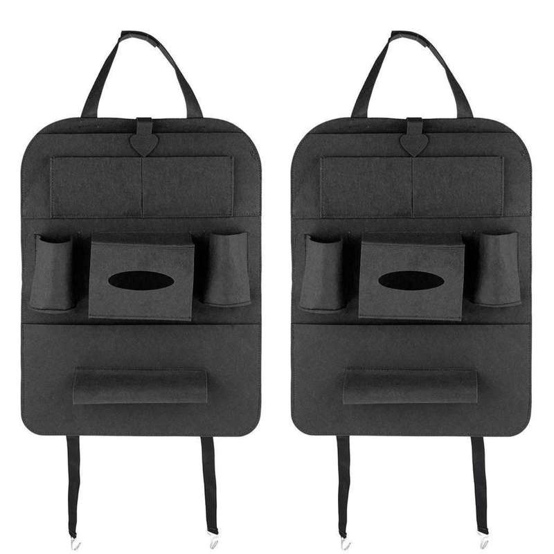 2 x Car Rear Back Seat Multi-Pocket Storage Organizer Holder Bag