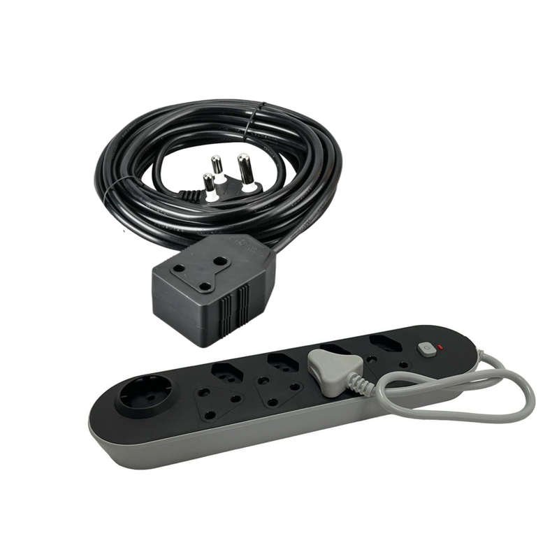 Value Tree 9 Way + 10M Black Extension Cord