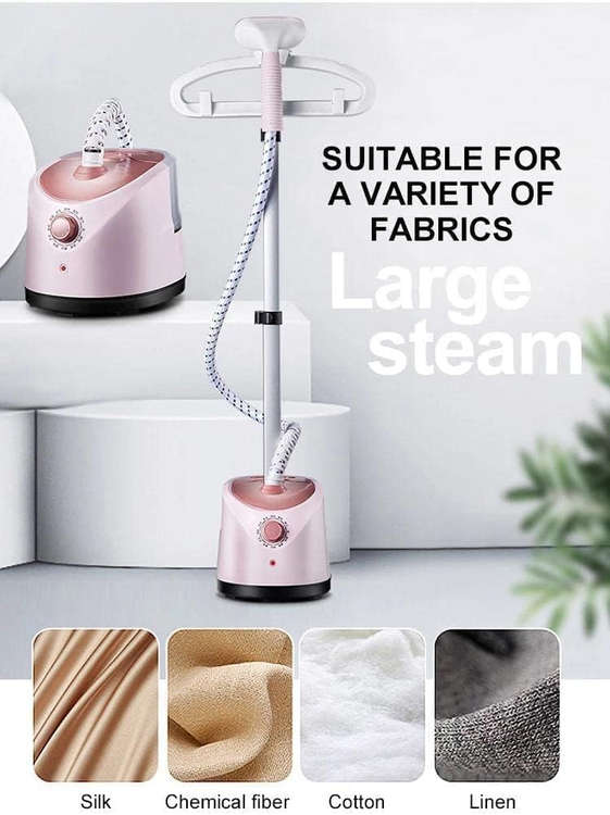 Easy-touch vertical garment steamer