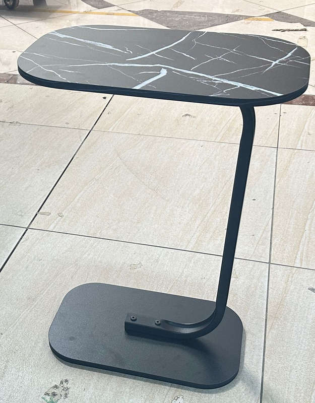 Living Room Sofa Side Table, Bedside Mini Balcony Small Coffee Table - black