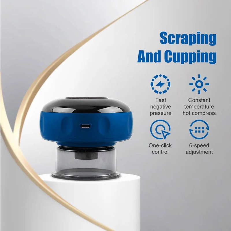 Electric Scraping Massager 6 Levels for Relaxation Body Muscle - Blue