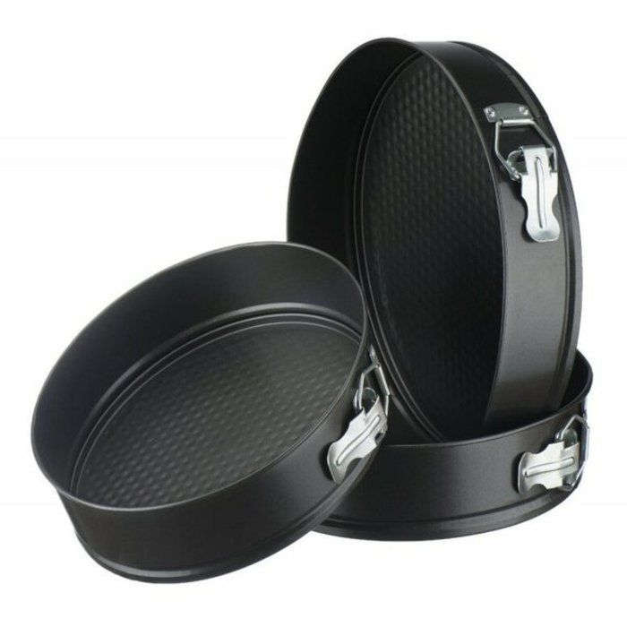 Set of 3 Non-Stick Pan Cake Mould Carbon Steel Round Pan