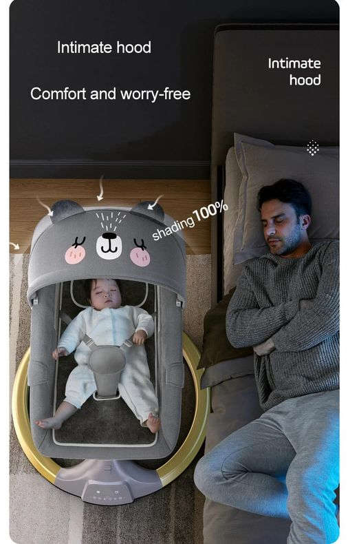 3 in 1 Electric Swing Rocker for New Born Baby 0 to 2 Years - Blue
