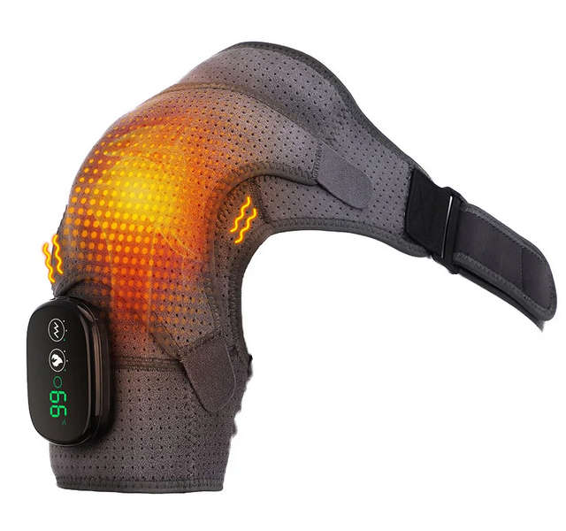 Heated Shoulder Massager and Support Brace