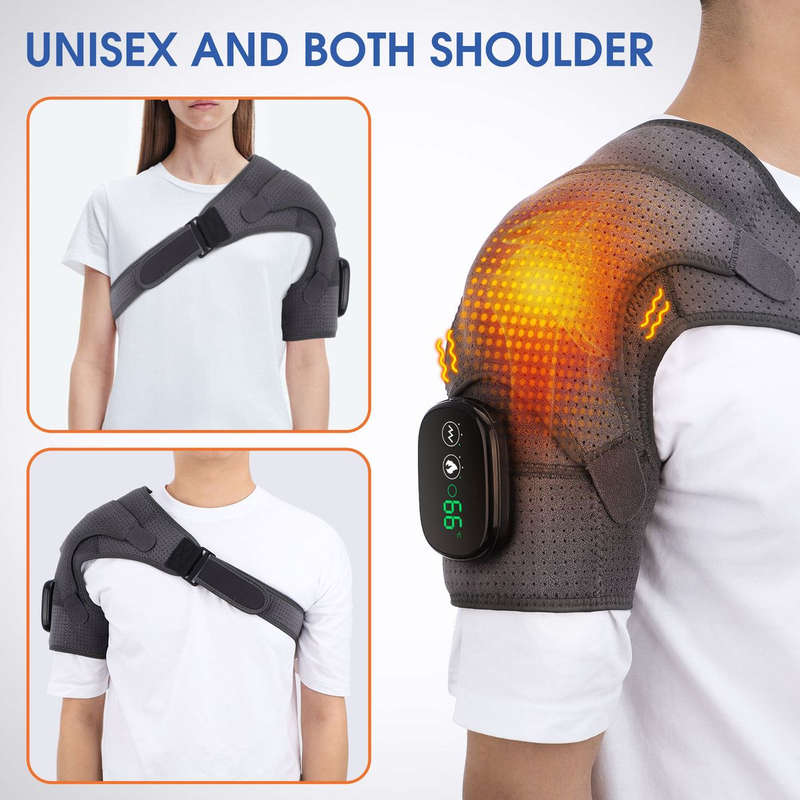 Heated Shoulder Massager and Support Brace