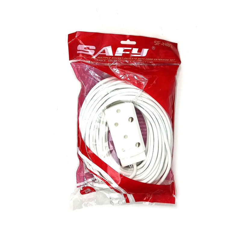 20M Extension cord with 2 x plug points- Safy