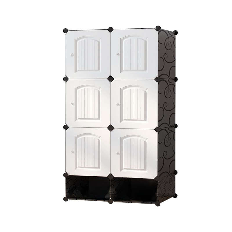 Portable 6 Cube With Hanging Space Rack