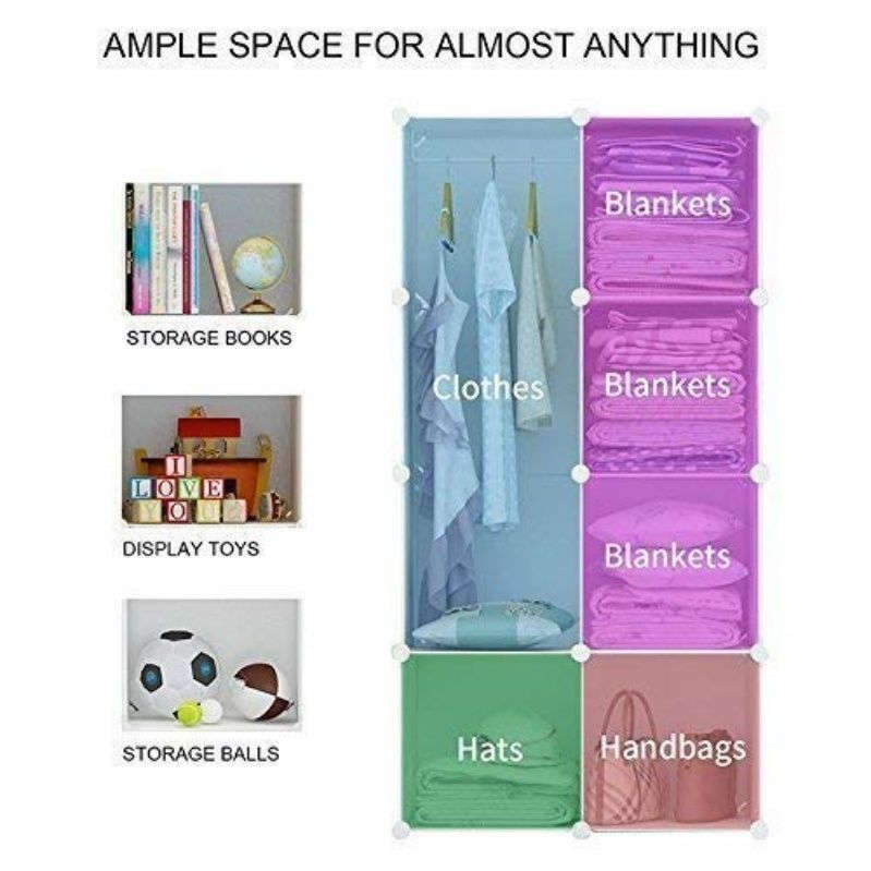 Bedroom portable wardrobe Ideal for storage organizers