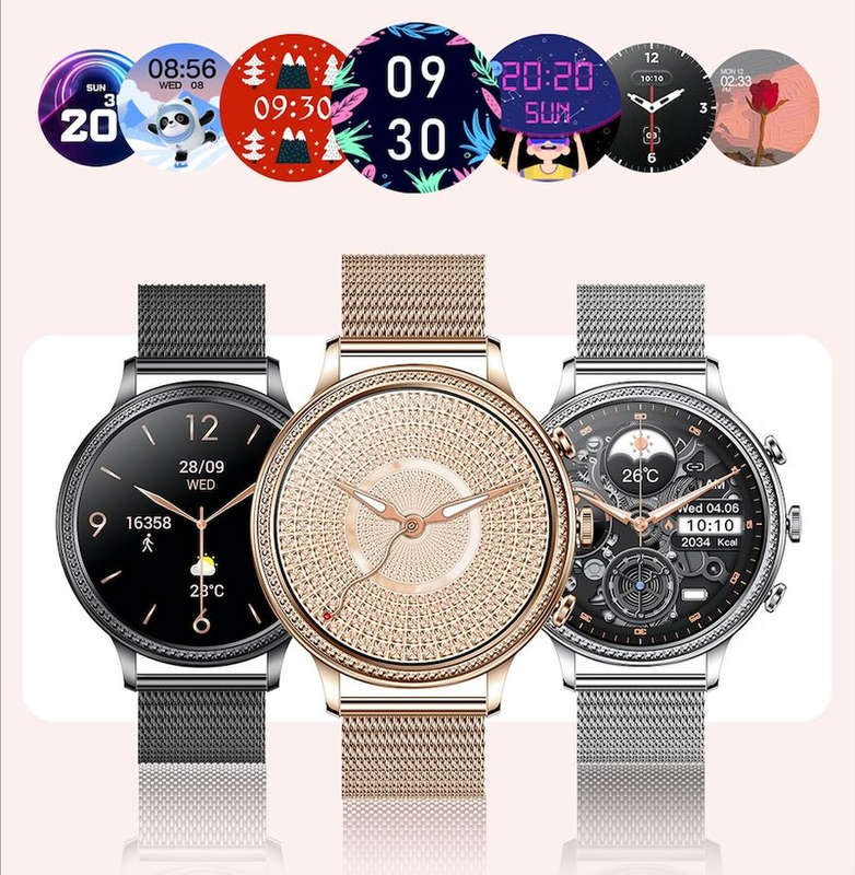 Watchily SmartLady - SmartWatch For Women - Black Milanese Band