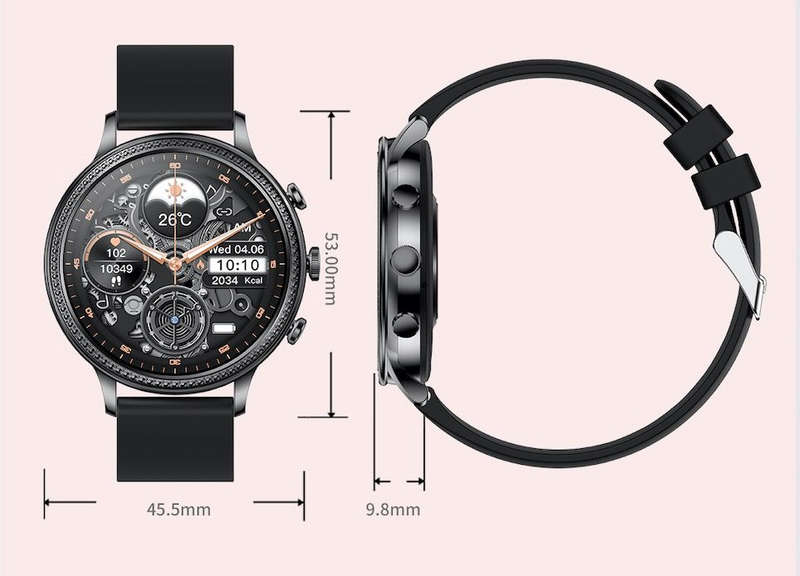 Watchily SmartLady - SmartWatch For Women - Black Milanese Band