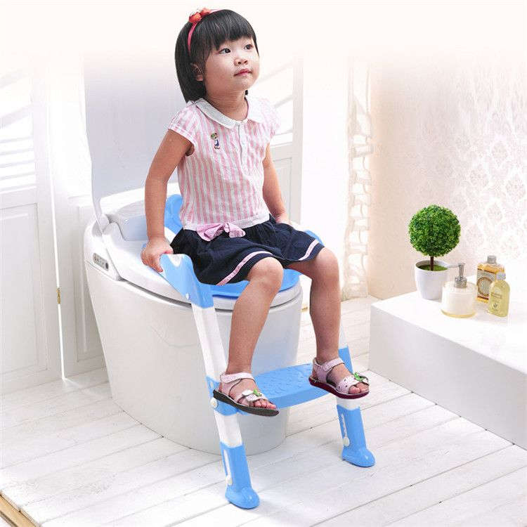 Baby Foldable Potty Toilet Training Ladder - blue