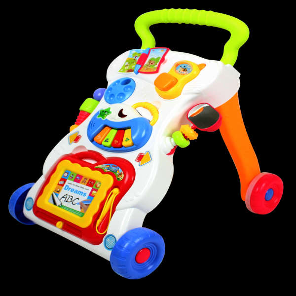 Baby Links Push Walker with Music, Detachable toys and wipe and write board