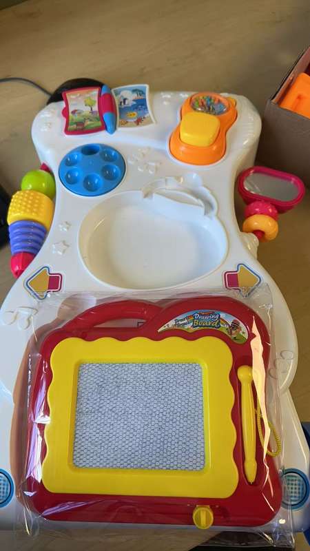 Baby Links Push Walker with Music, Detachable toys and wipe and write board