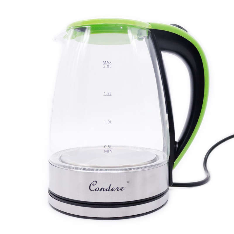 Condere - 2.0L Electric Glass Kettle (Green) - LX-3002