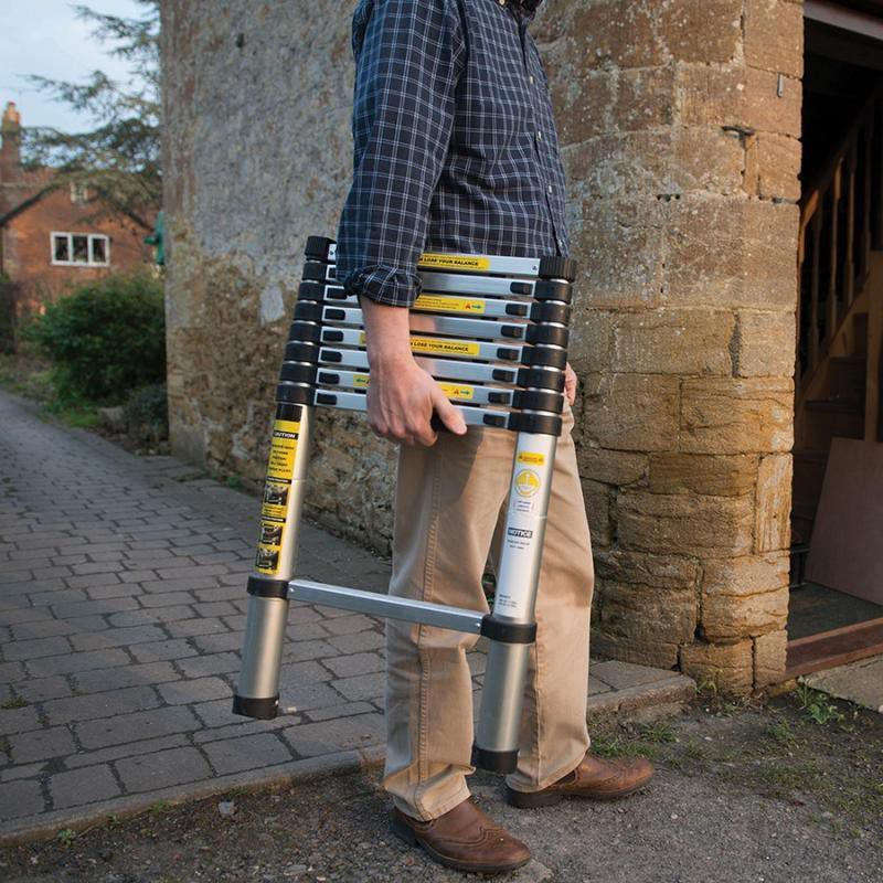 Outdoor Aluminum Compact Ladder, Heavy Duty Folding Telescopic Ladders - 440 cm