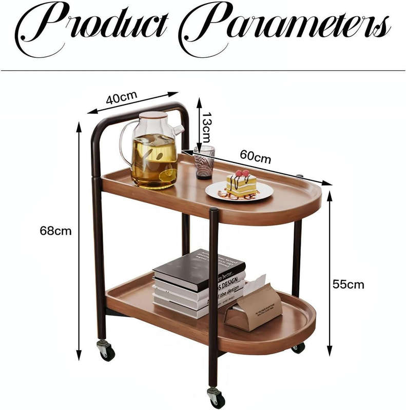 C-shaped WoodenTop side End Table, Small end Table, Sturdy Metal Frame