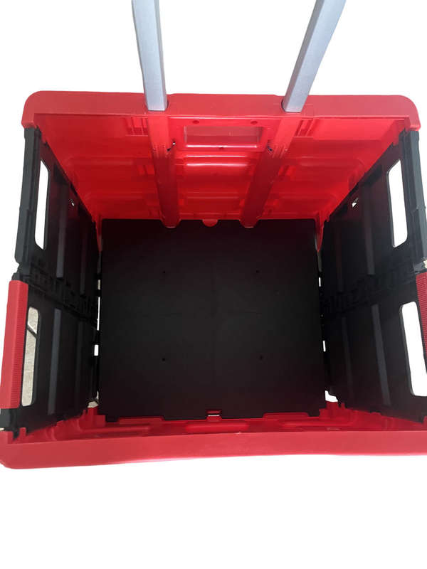 High Quality and Convenient Foldable Shopping Cart with Wheels - Red