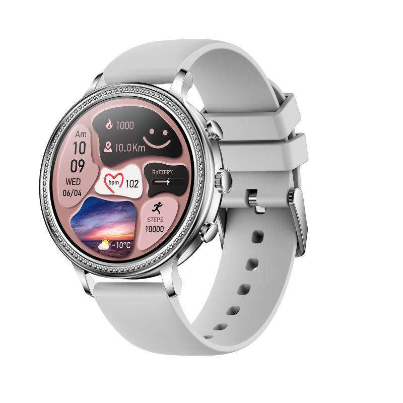 Watch Smart For Women - Silver Silicon Band
