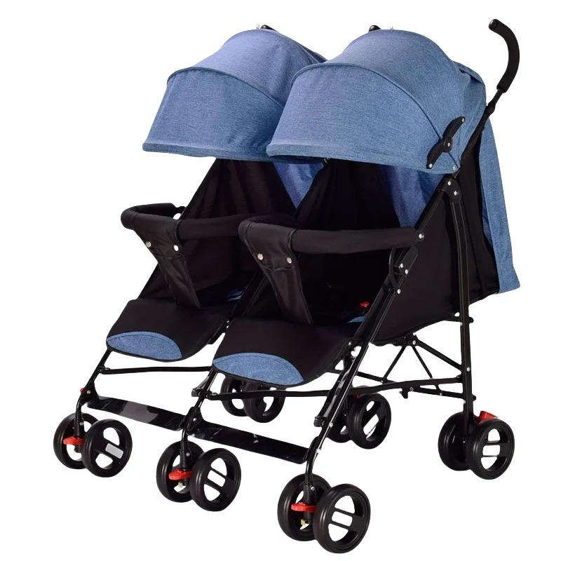 Multifunctional twin stroller high quality twin stroller - blue
