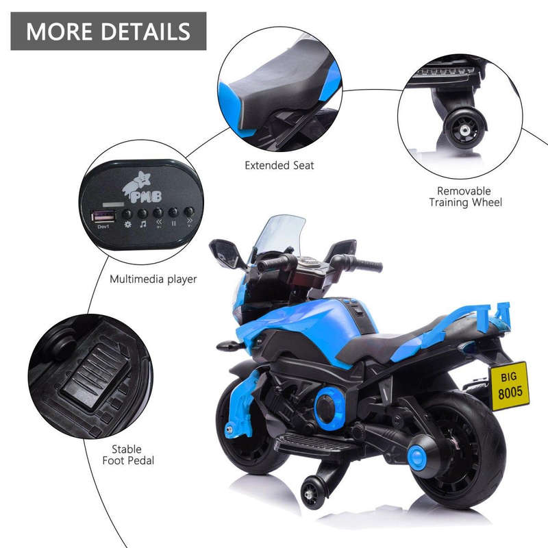 30kg Children Electric Toy Bike - Blue