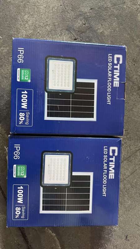 100W LED Solar Flood Light - Pack of 2