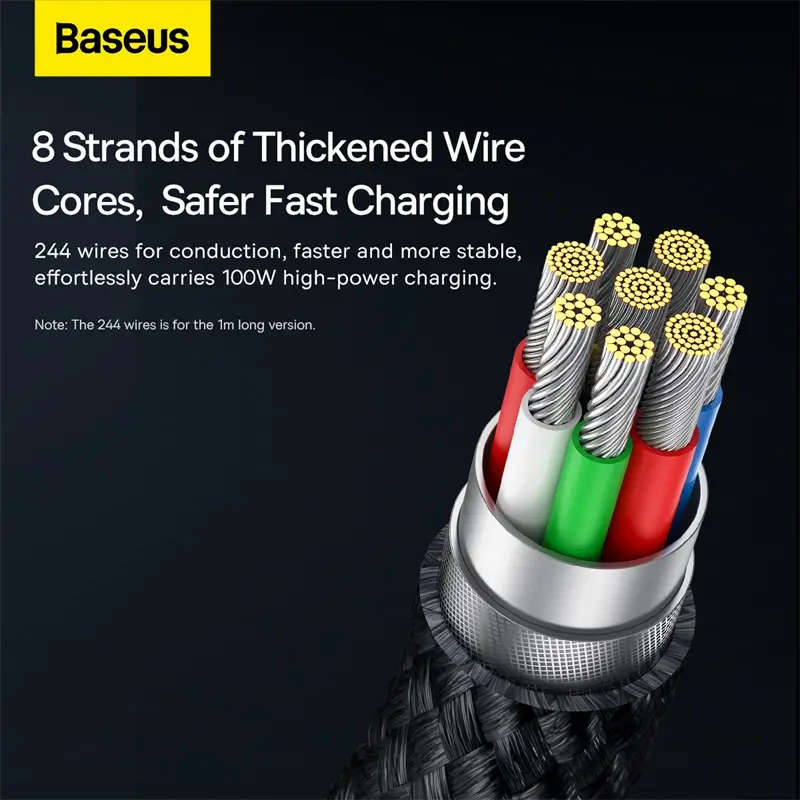 Baseus Type-C 100W Data or Charging Cable (1 m Long)