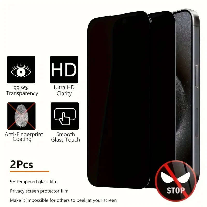 Apple iPhone 16 Pro Max Privacy Screen Protector (2 Pack)