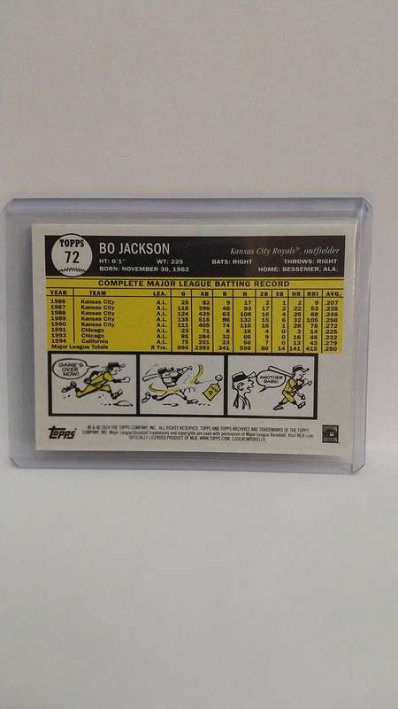 Bo Jackson Topps 2024