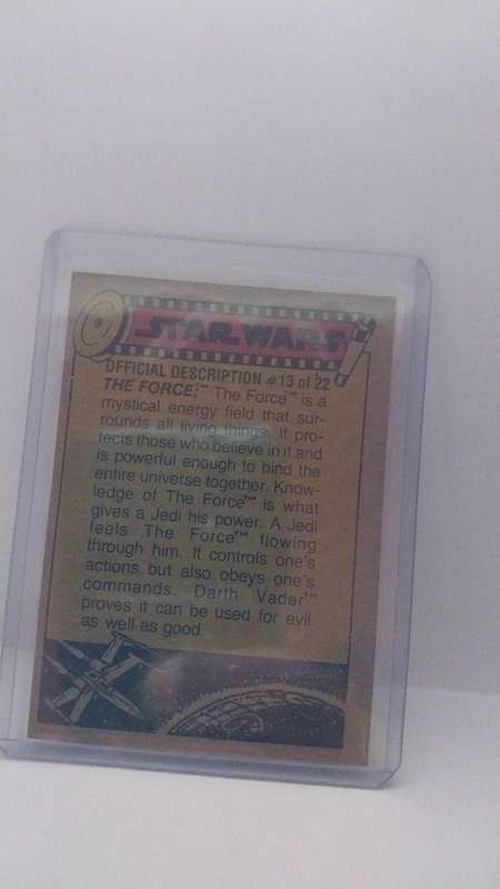 Starwars 1977 trading card