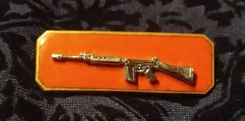 SADF Marksman 2nd Class (Silver) Proficiency badge. Skiet balkie.