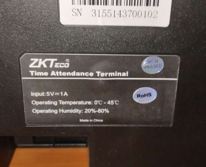 ZKTeco Biometric fingerprint scanner