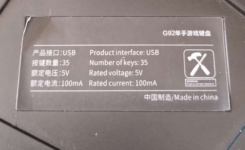 G92 35 Key Gaming Keyboard