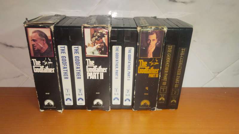 The God Father Trilogy on VHS Part 1, 2 and 3