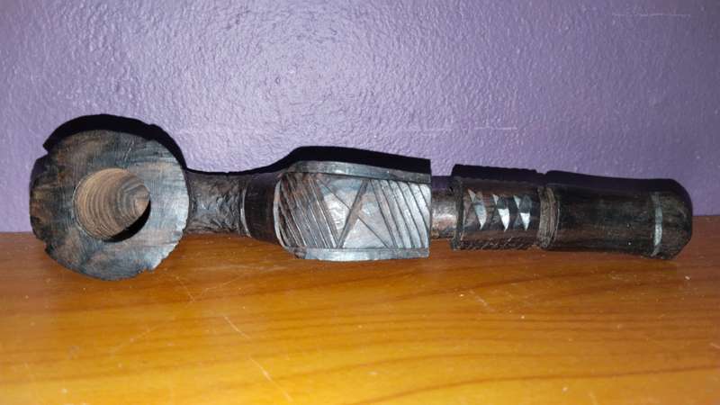 Beautiful wooden pipe, hand carved in Mozambique.