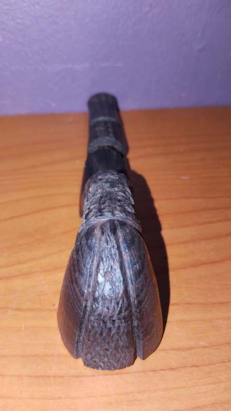 Beautiful wooden pipe, hand carved in Mozambique.