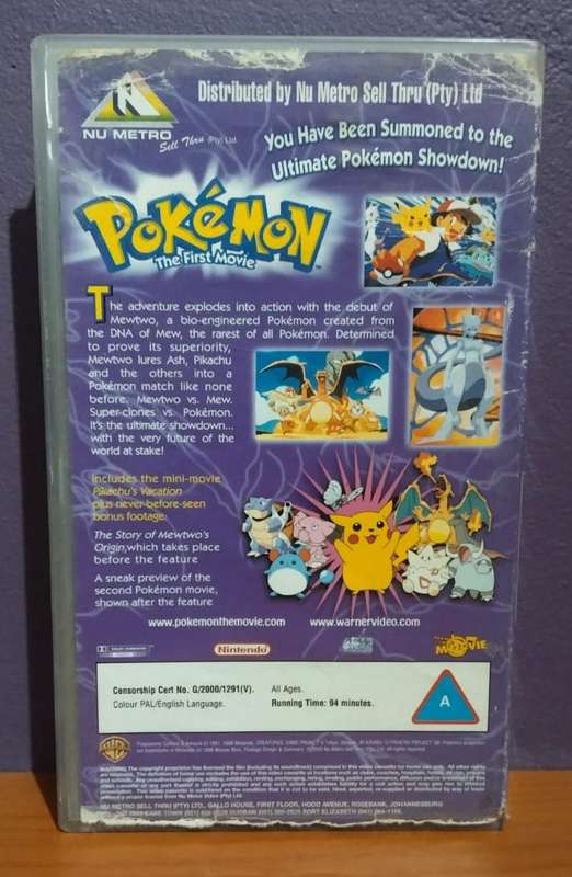 Pokemon The First Movie Mewtwo vs Mew - VHS
