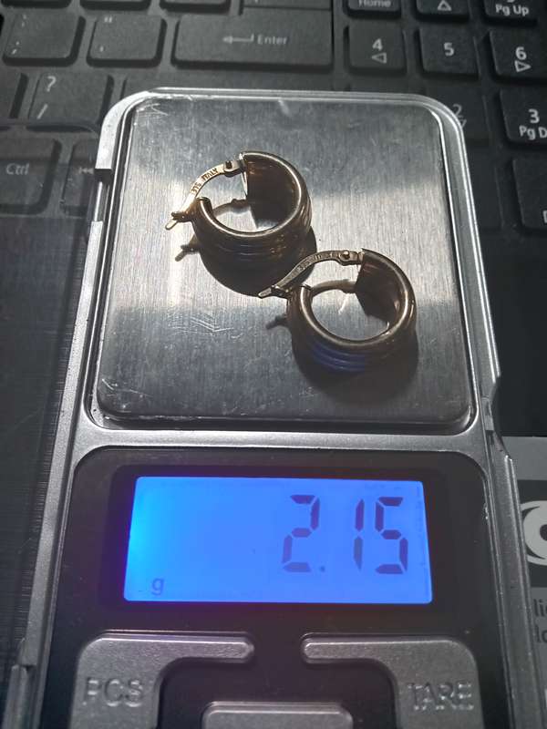 SET OF ITALIAN SIVER EARRINGS WEIGHT 2.15 GRAMS