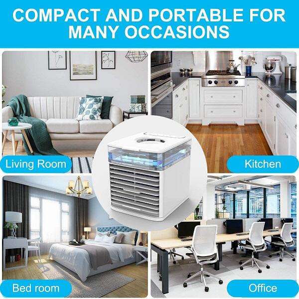 Portable Air Cooler Fan With LED Lights