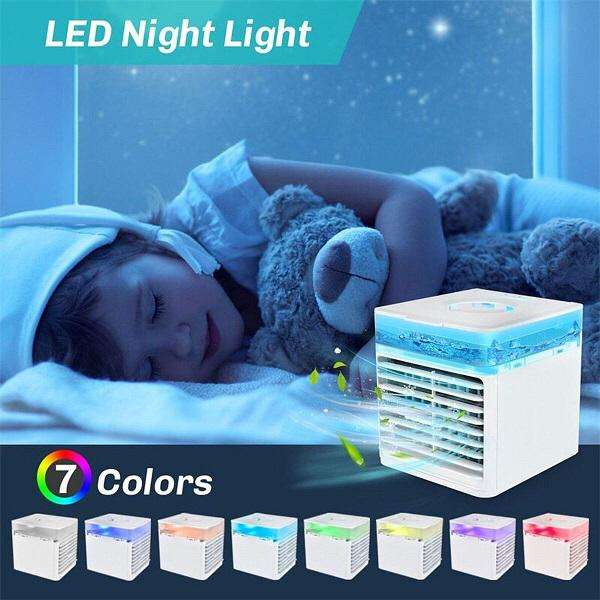 Portable Air Cooler Fan With LED Lights