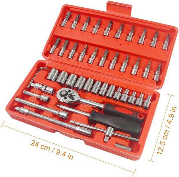 Tool Set With 46 Essential Components