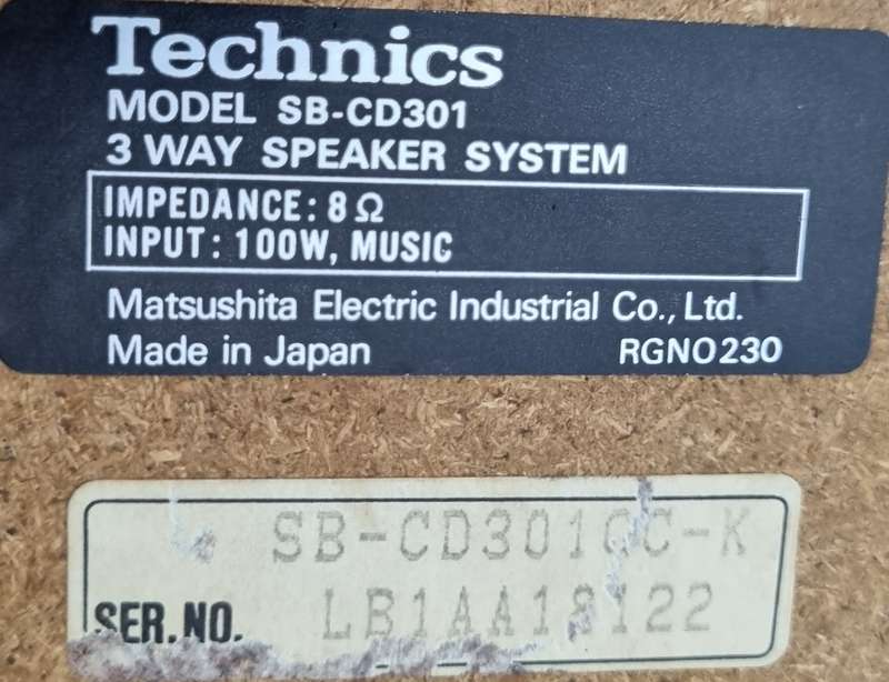 Technics 100w vintage speakers
