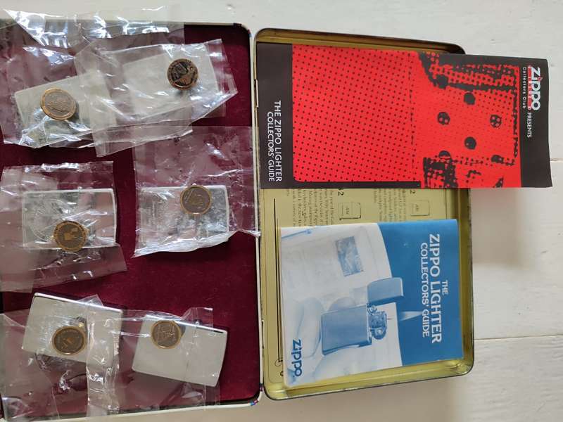 Zippo anniversary series 1932 - 1992 Collectors Rdition 6 Lighter with Buttons and Booklets