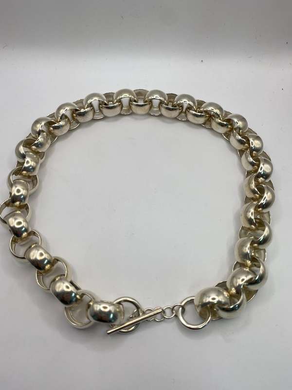 Solid 925 Sterling Silver Rolo Link Chain